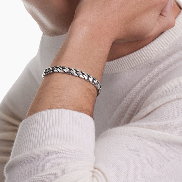 925 Sterling Silver Jewelry - ♥️BRAND NEW 925 Stylish Silver curb link Chain Bracelet.